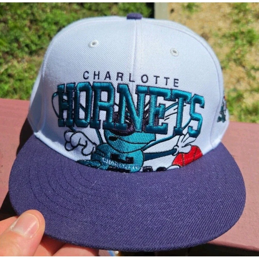 Vintage Charlotte Hornets Snapback Hat 47 Brand Hardwood Classics NBA